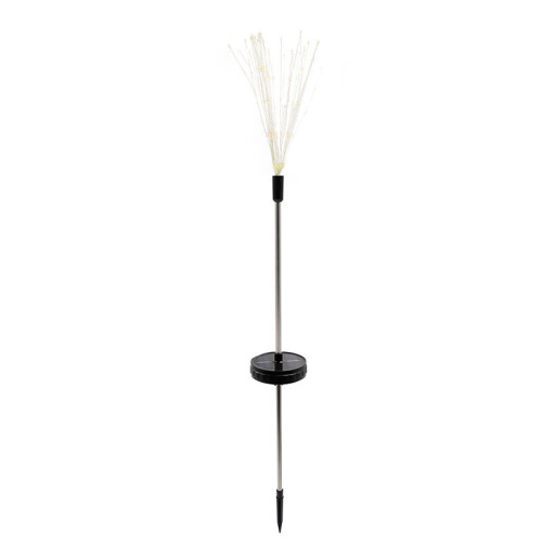 (Warm White) 2PC 120 LED Solar Powered Firework Starburst Stake Light 2