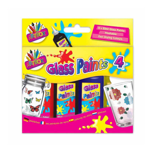 Glass Paints, Assorted Paint Set & Push Up Face Paints Crayon Set Gift 2