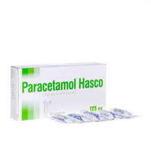 Paracetamol Hasco 125 mg, rectal suppositories, czopki doodbytnicze, 10 pcs