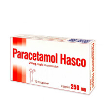 Paracetamol Hasco 250 mg, czopki doodbytnicze, rectal suppositories, 10 pcs