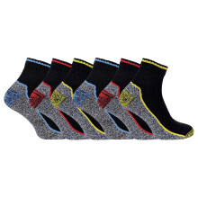 (06-Nov, Schwarz) Sock Snob - 6er Pack Herren Baumwolle Kurze Arbeitssocken Kurzschaft | Bambus Sommer Socken