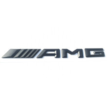 AMG LETTERING REAR BOOT LID TRUNK BADGE EMBLEM FOR MERCEDES BENZ, MATT BLACK