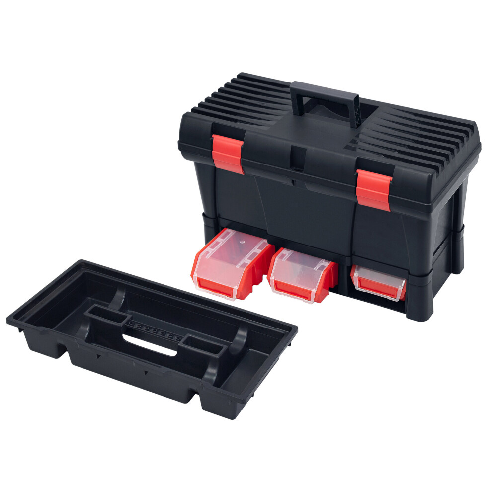 Urbn Living (Basic) Stuff Module Modular Plastic Toolbox+Drawers Black