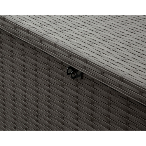 Keter Outdoor Storage Box Java 870L Brown Rattan Look Home Trunk Chest