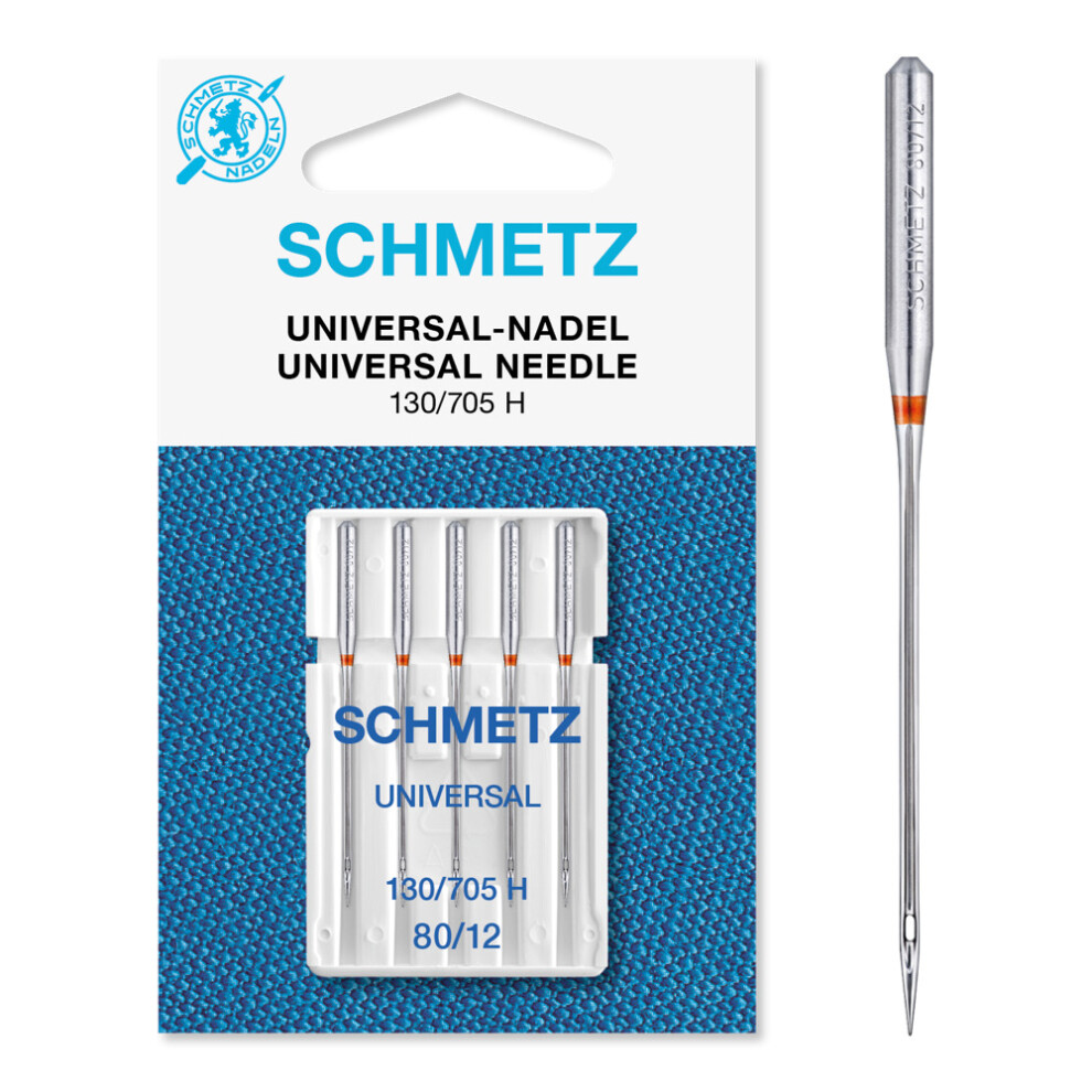 Schmetz (Universal (Regular), Size: 80/12) Sewing Machine Needles, 5Pk