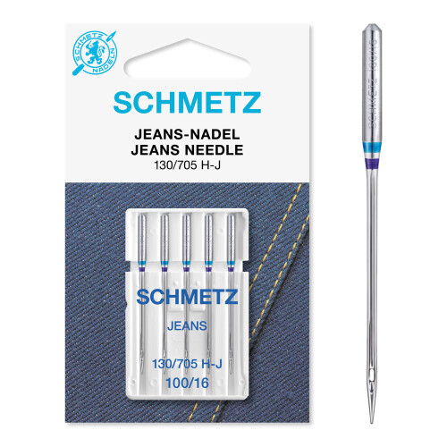 (Jeans (Denim), Size: 100/16) Schmetz Sewing Machine Needles, 5pk