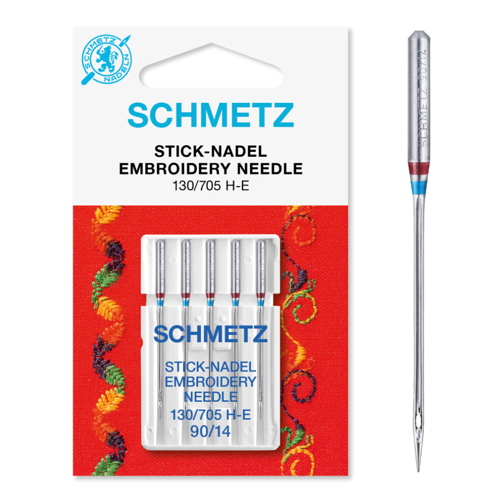 Schmetz (Embroidery, Size: 90/14) Sewing Machine Needles, 5Pk