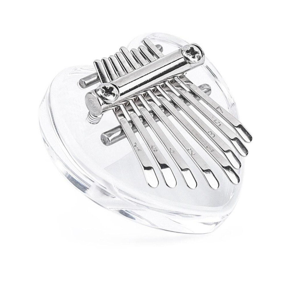 (type d) 8 Key Kalimba Mini Thumb Piano Finger Transparent Acrylic Keyboard Musical Instrument