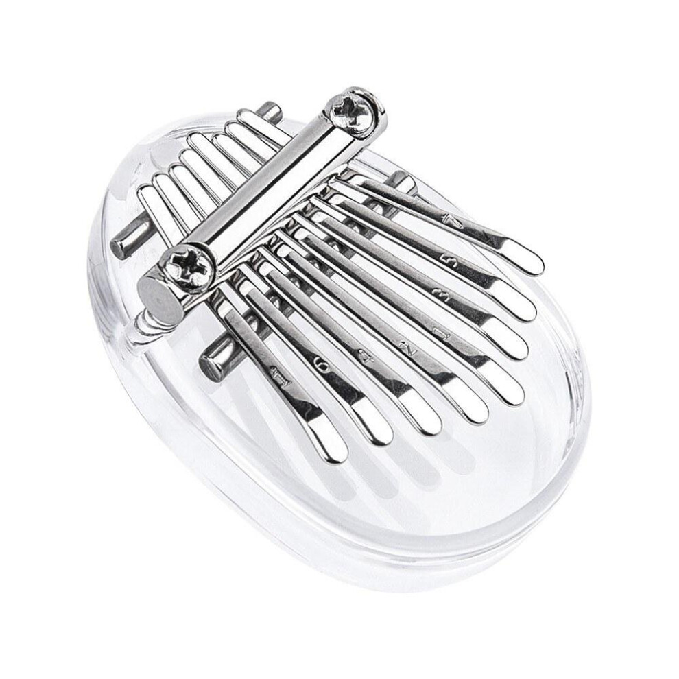 (type a) 8 Key Kalimba Mini Thumb Piano Finger Transparent Acrylic Keyboard Musical Instrument