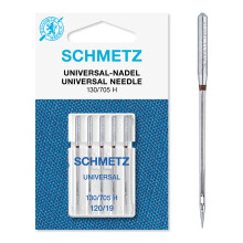 SCHMETZ Universal (130/705 H) Household Sewing Machine Needles - Carded - Size 120/19