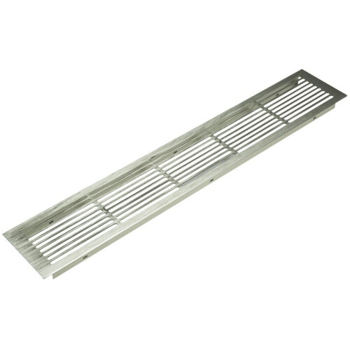 (Stainless Steel Effect) Kitchen Vent Grill Air Grate Plinth Worktop