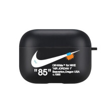 (AirPods Case Pro, Black) NIKE Off White Protective Case for Apple AirPods