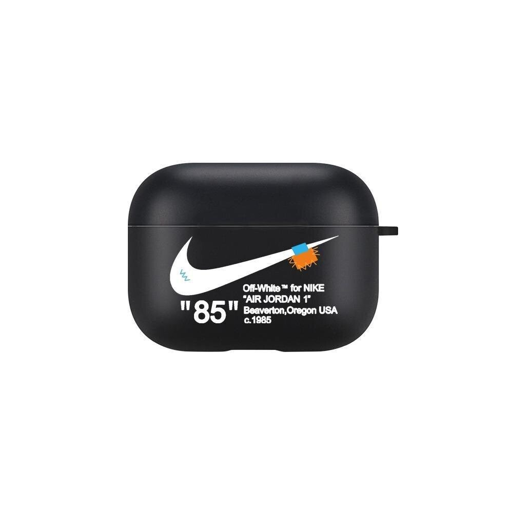 (AirPods Case Pro, Black) NIKE Off White Protective Case for Apple AirPods