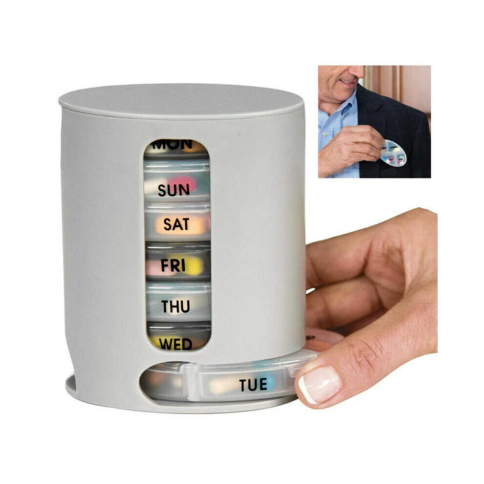 PILL PRO Pill Organizer Pill Box 7 Day Compartments Tablet Holder Medicine
