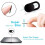 (5Pcs Black) WebCam Cover Shutter Magnet Slider Plastic Privacy Sticker 2