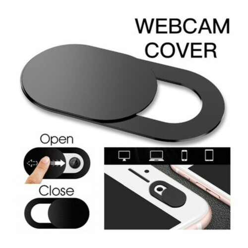 (5Pcs Black) WebCam Cover Shutter Magnet Slider Plastic Privacy Sticker