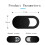 (5Pcs Black) WebCam Cover Shutter Magnet Slider Plastic Privacy Sticker 3