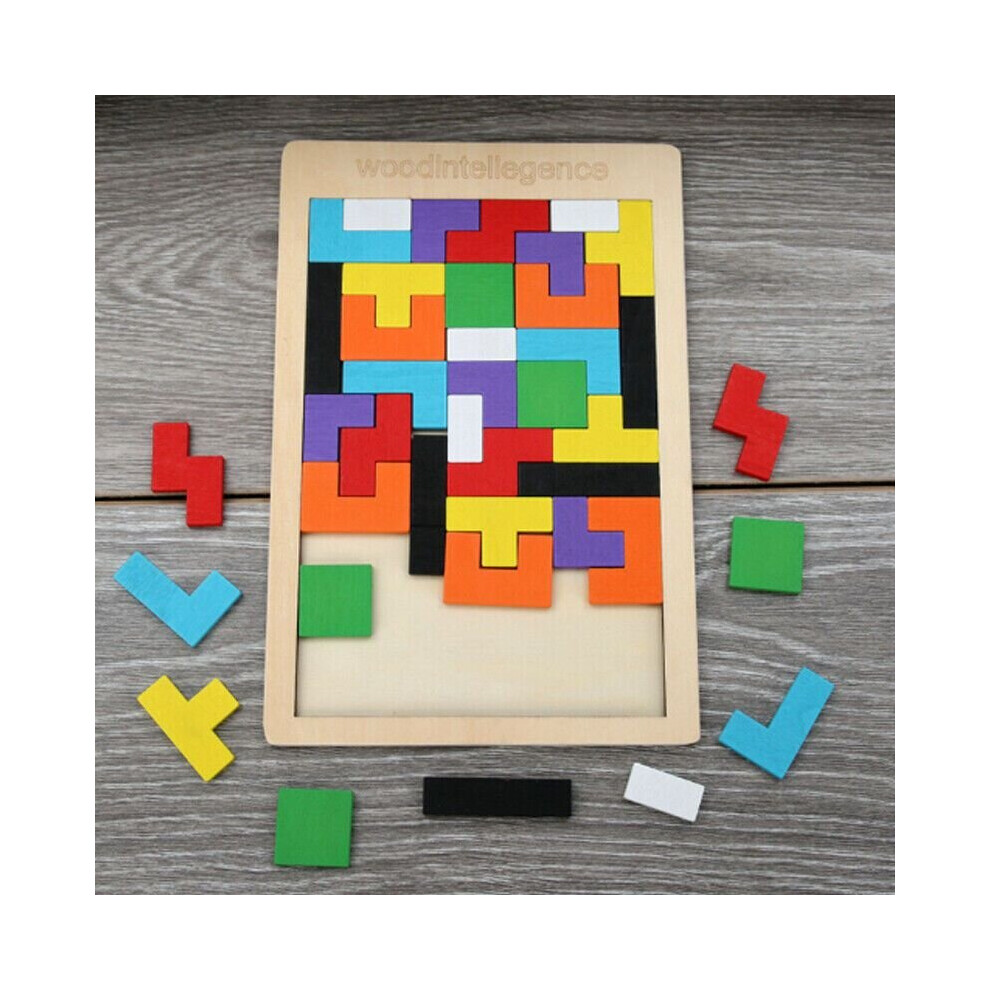 (Tetris) Kid Wooden Toy Tangram Puzzle Tetris Educational-image-OPC-P7S5MZV-NEW