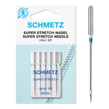 (Super Stretch / Special (HAx1SP), Size 90/14) Schmetz Sewing Machine Needles, 5pk