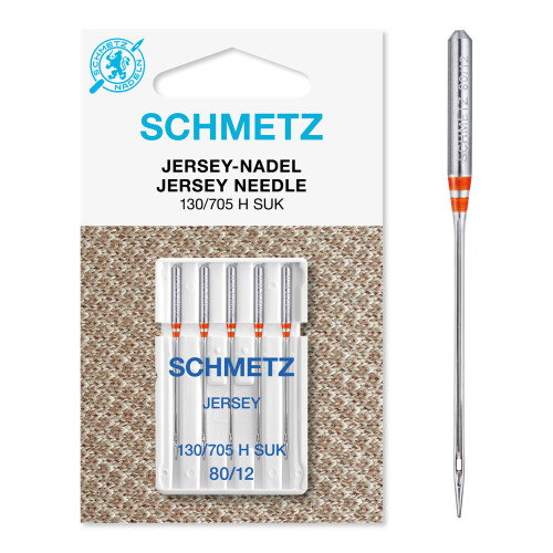 (Jersey (Ball Point), Size: 80/12) Schmetz Sewing Machine Needles, 5pk