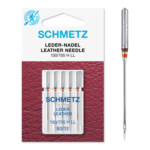 (Leather, Size: 80/12) Schmetz Sewing Machine Needles, 5pk