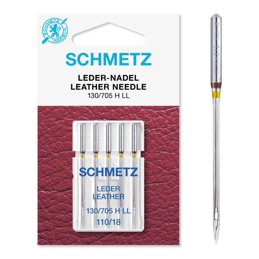 Schmetz Leather Sewing Machine Needles - Size 110/18, 5/Pkg