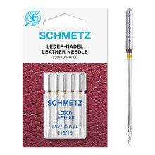 Schmetz Leather Sewing Machine Needles, Size 110/18