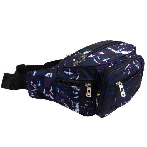 (Purple) RED X Bum Bag Fanny Pack Waist Pack Laser Design Travel Festivals
