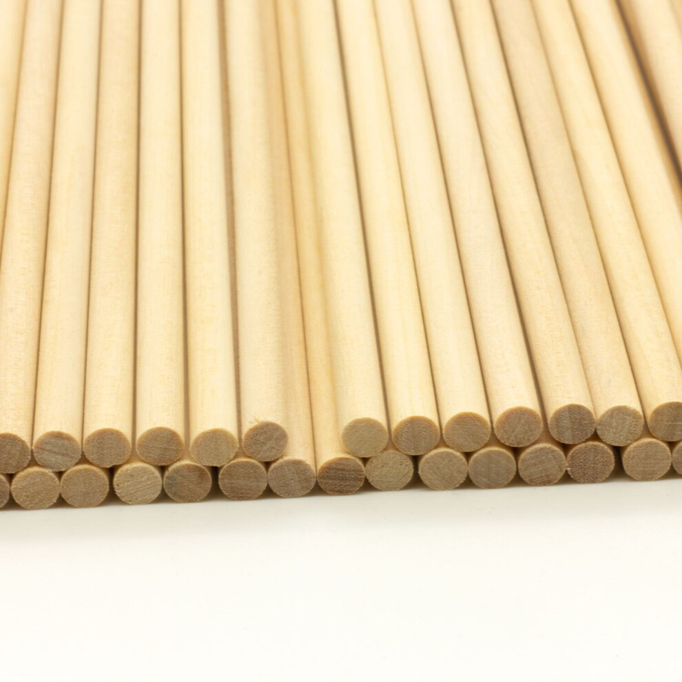 (Wood, 230mm x 5mm (5000 Pcs)) Wooden Lollipop Sticks - Round - 7 Sizes - Bulk Boxes