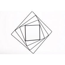 Home Decorative Black Square Wire Mirror