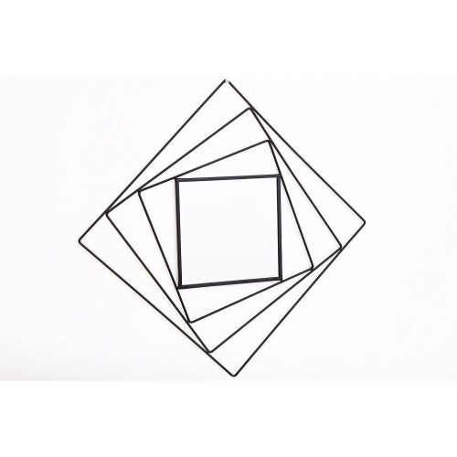 Home Decorative Black Square Wire Mirror
