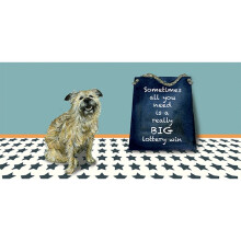Really Big Lottery Win Little Dog Laughed Greeting Card Blank Inside