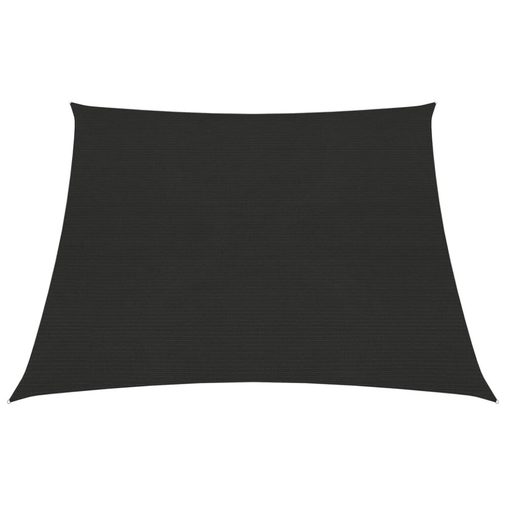 vidaXL Sunshade Sail 160 g/mÂ² Black 3/4x2 m HDPE