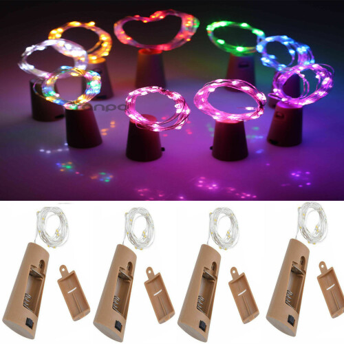 (Red) 5Pcs LED Cork with 10 Lights on a String Bottle Stopper, Lamp, Light, Wedding, Event