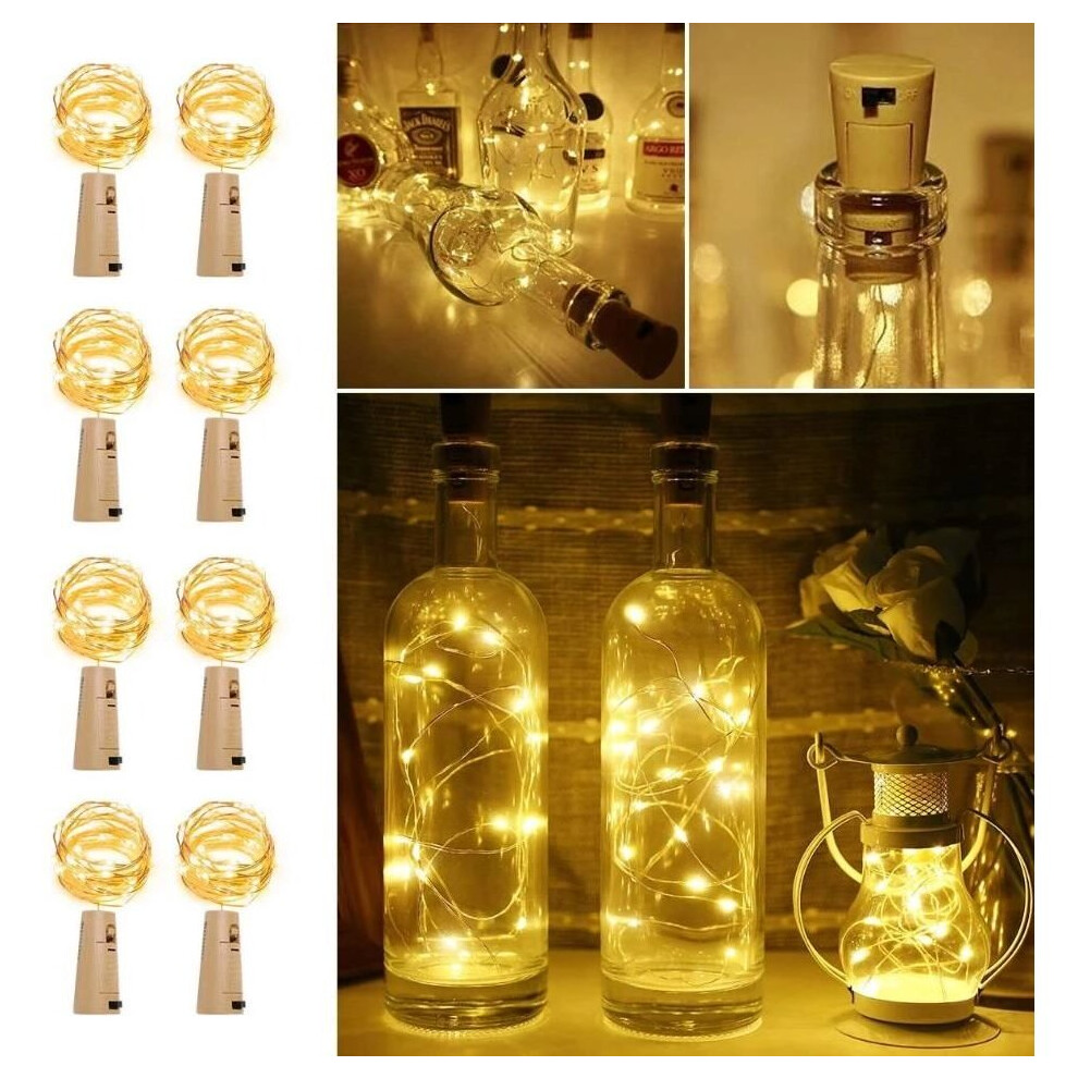 Brand: Ranpoo (Cool ) 6Pcs 3M 30Leds Wine Bottle Fairy Lights Cork String Colorful Bright Led Starry Home Decor White