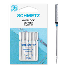 (Overlock/Serger ELx705 CF, Size: 90/14) Schmetz Sewing Machine Needles, 5pk