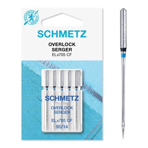 (Overlock/Serger ELx705 CF, Size: 90/14) Schmetz Sewing Machine Needles, 5pk