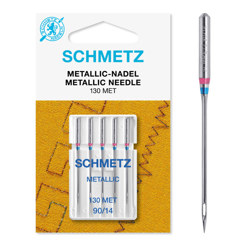 (Metallic (Metafil), Size: 90/14) Schmetz Sewing Machine Needles, 5pk