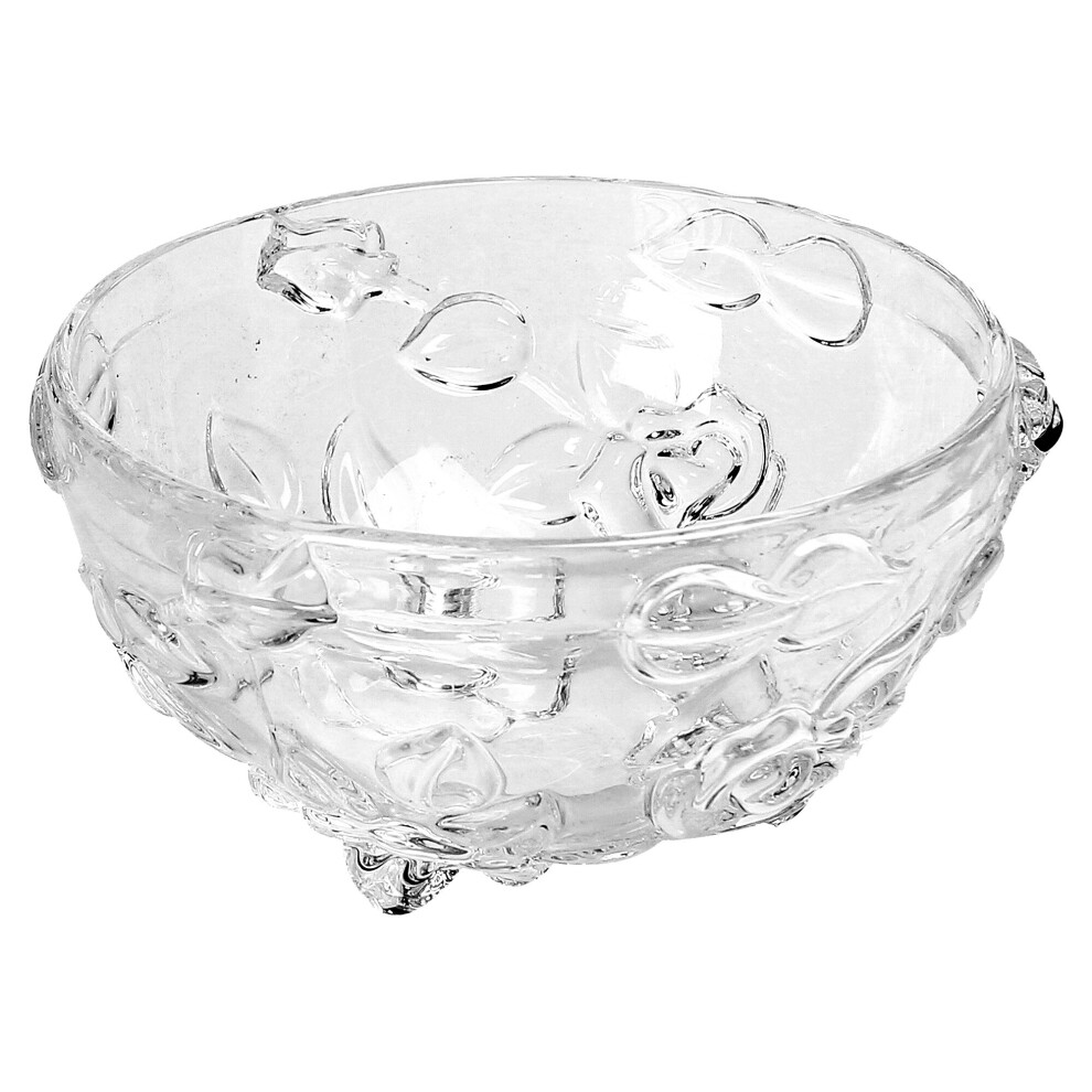 Urbn-Chef Footed Clear Glass Sweet Bowl Sugar Cubes Decoration Jar Holiday Xmas Gift Decor