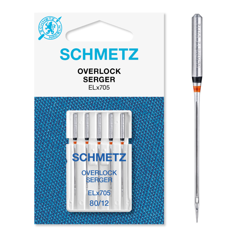 (Overlock/Serger ELx705, Size: 80/12) Schmetz Sewing Machine Needles, 5pk