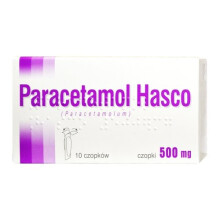 Paracetamol Hasco 500 mg Rectal Suppositories – 10 pcs (czopki doodbytnicze)