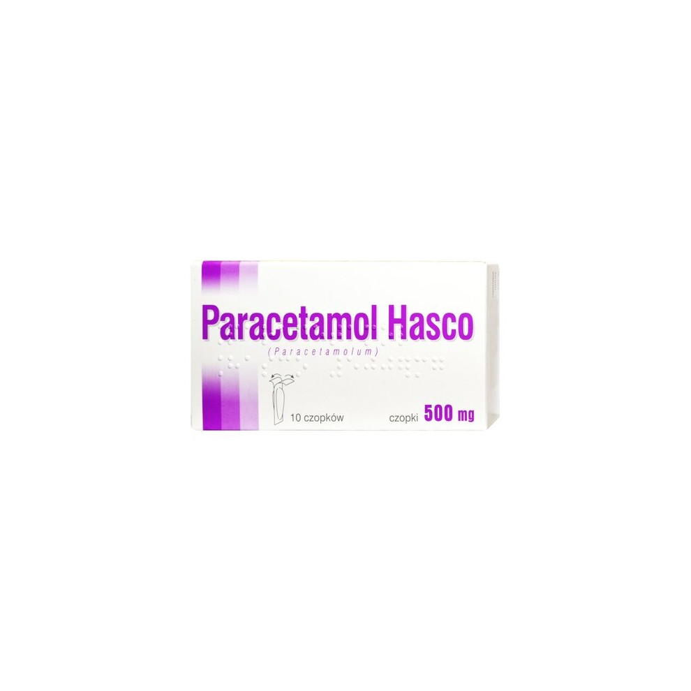 Paracetamol Hasco 500 mg, czopki doodbytnicze, suppositories, 10 pcs