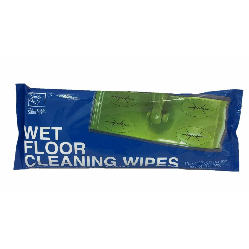 Large Wood Laminate Floor Cleaning Wet Wipes Mop Refill Cloths 20 Pack