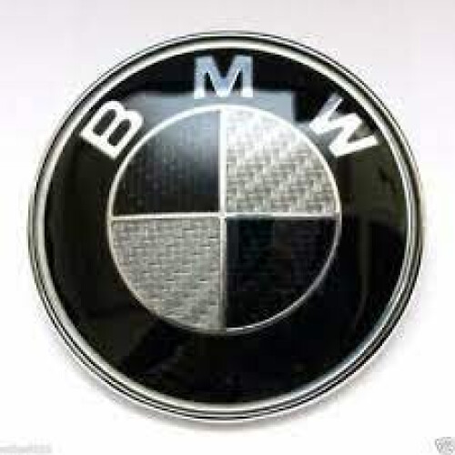 BMW Μαύρη μπότα + καπό με επίδραση άνθρακα σετ διακριτικών 74MM 82MM για τη BMW