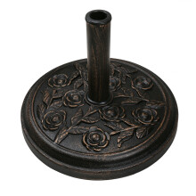 Parasol Cast Iron Umbrella Round Base Stand Effect Outdoor Garden 9kg
