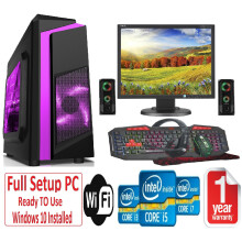 Fast Gaming PC Bundle+Speakers - i3 8GB RAM 1TB GT730 2GB F3 PURPLE - Refurbished