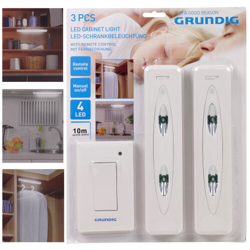 Grundig Grundig Remote Control Wireless Ceiling Under Cabinet 4 LED Lights