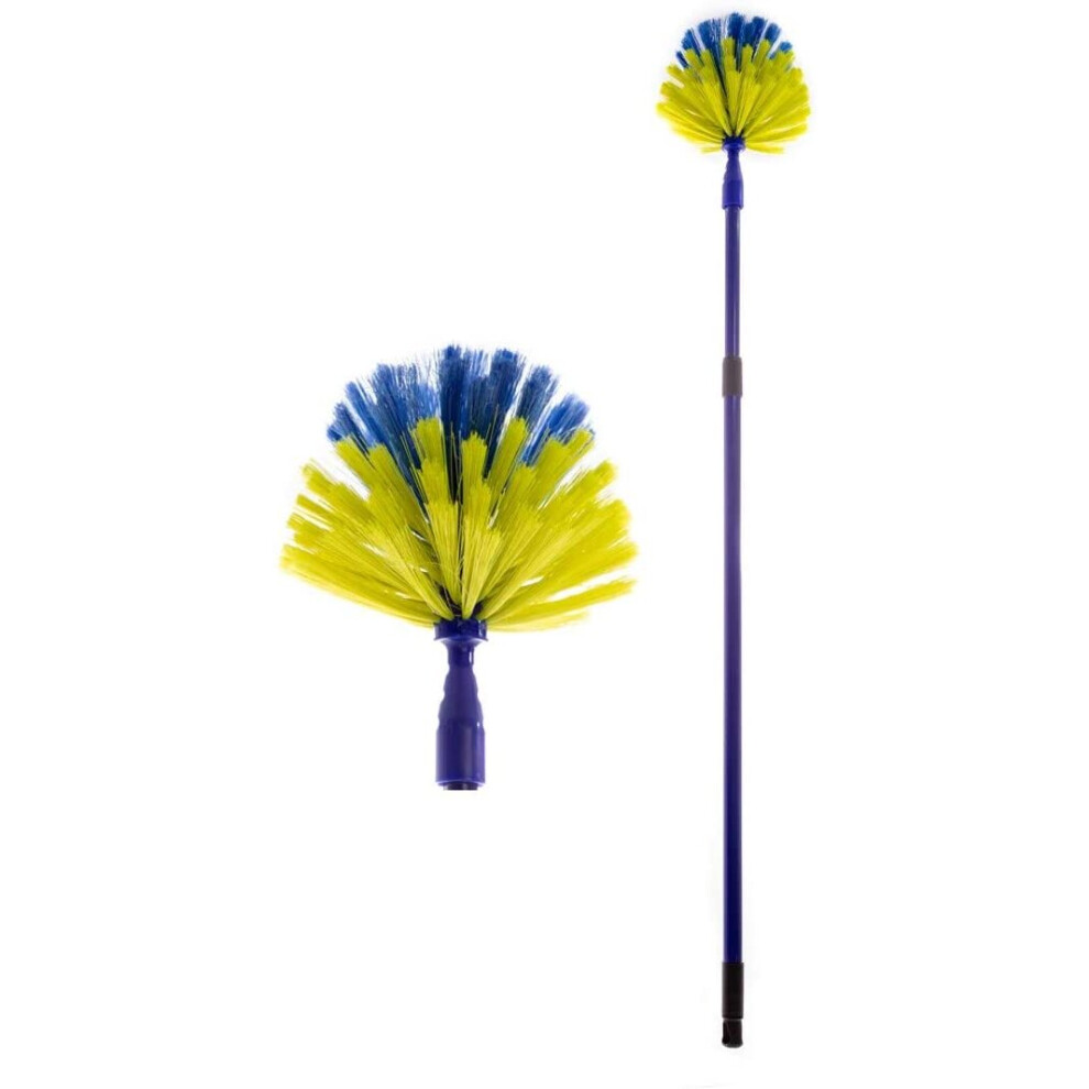 Tdbs The Dustpan And Brush Store Extending Telescopic Domed Cobweb Brush Feather Duster And Handle