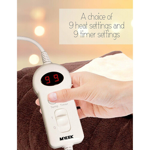 MYLEK Mylek Heated Electric Reversible Throw Blanket 1
