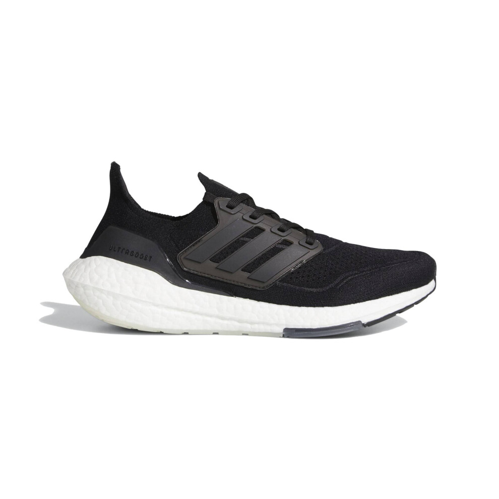 (8 UK) adidas Ultraboost 21 Men's Road Running Shoes, CoreBlack/CoreBlack/GreyFour